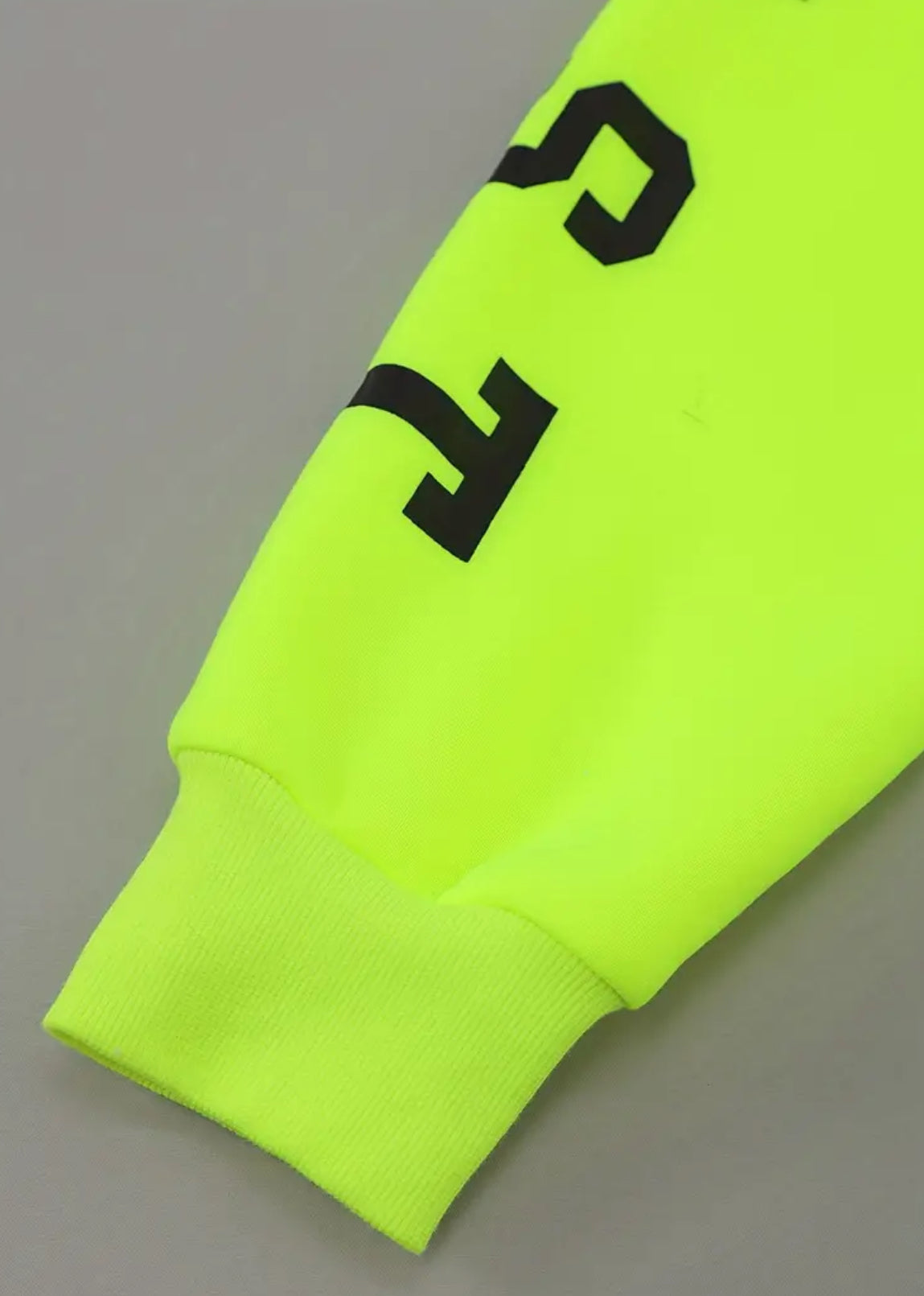 “Neon U EC” Pullover Sweatshirt, Casual Long Sleeve Crew Neck Sweatshirt Street Wear Fashion