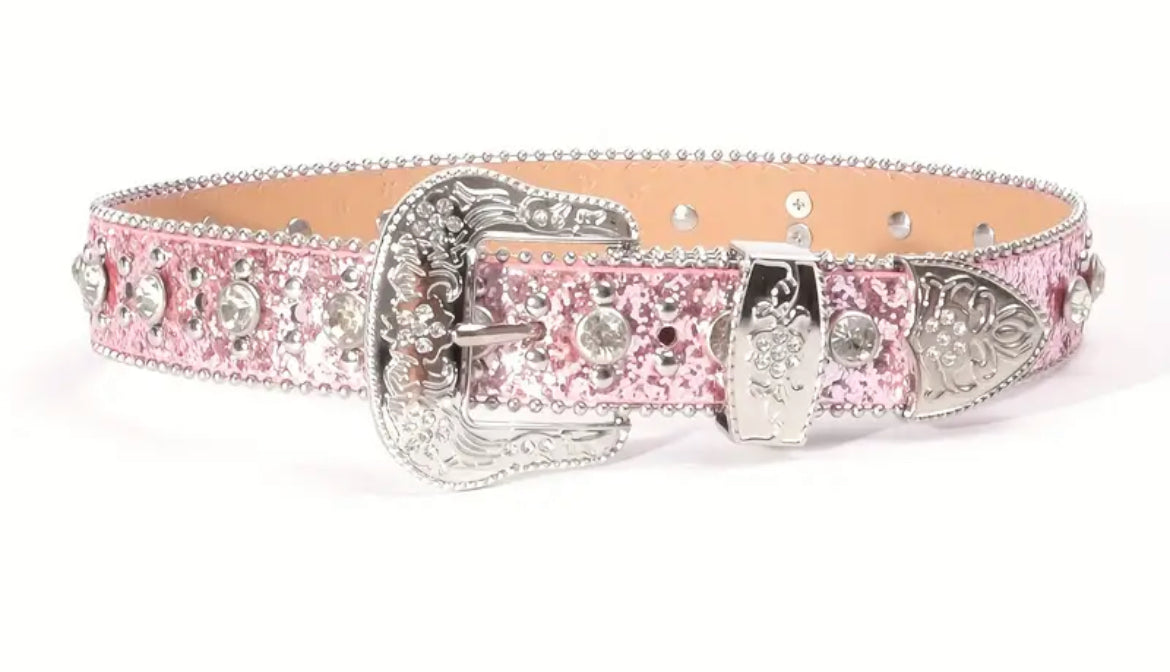 “Western Kids” Cross Rhinestone Belt