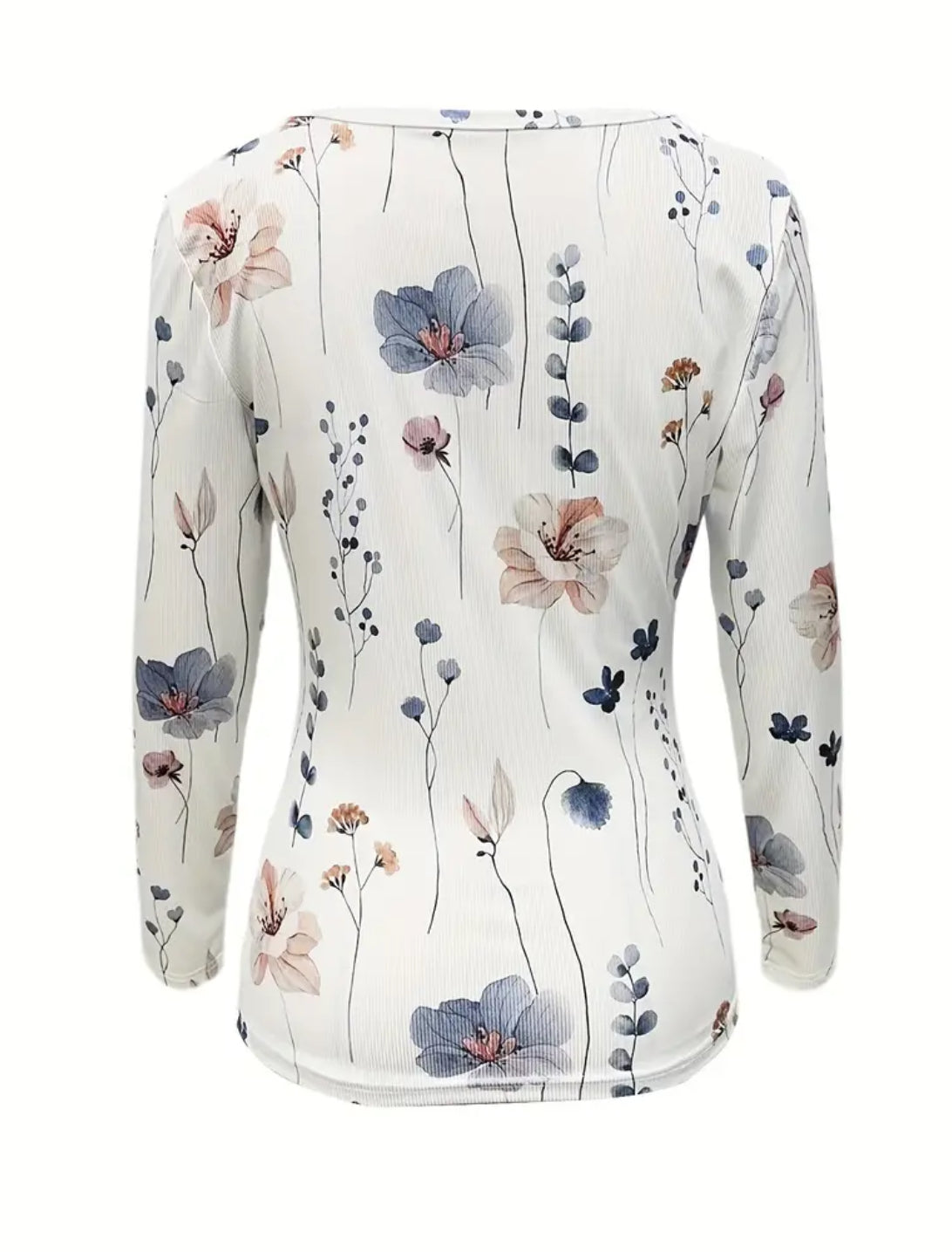 Teens 💕 Floral Print, Long Sleeve Top