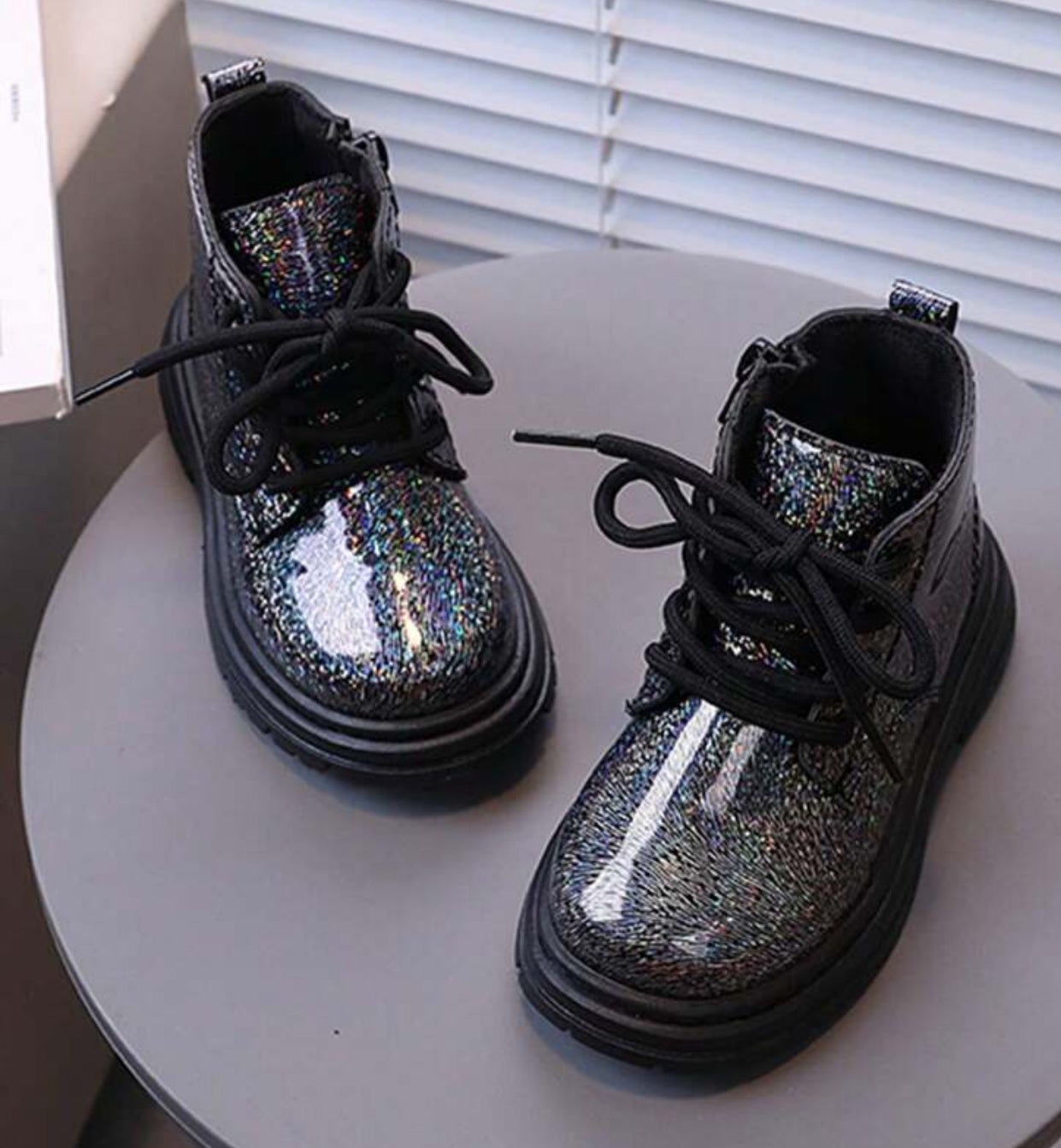 “Rainbow Sparkle Glitter” Girls, Short Boots