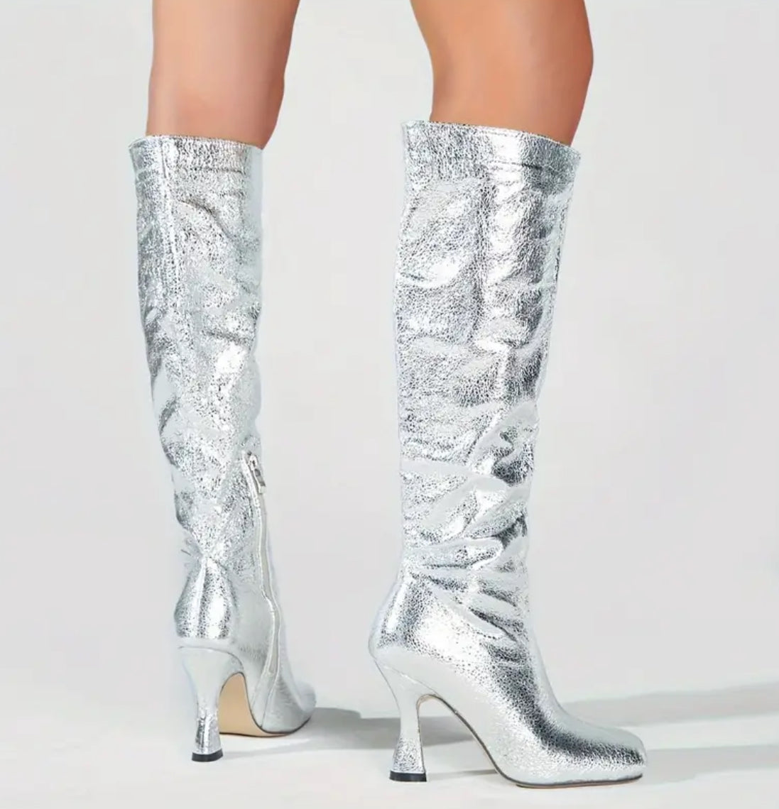 “Pastels & Shine” Knee-High, Stiletto European And American High-Heeled Women' Boots