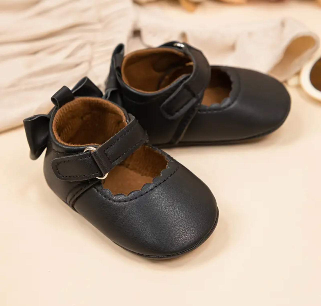 Trendy Cute Bowknot Mary Jane Shoes For Baby Girls, Comfortable Lightweight, Glam ✨ Baby Collection