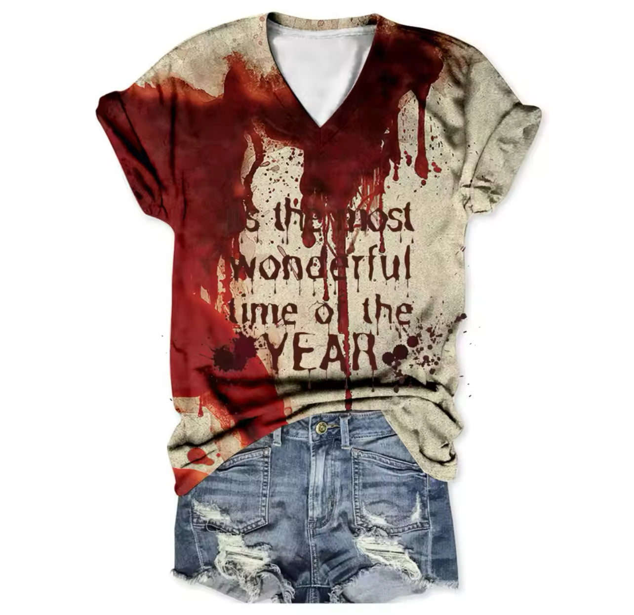 Women's I'm Fine Bloody T Shirt Shirt, Casual Style