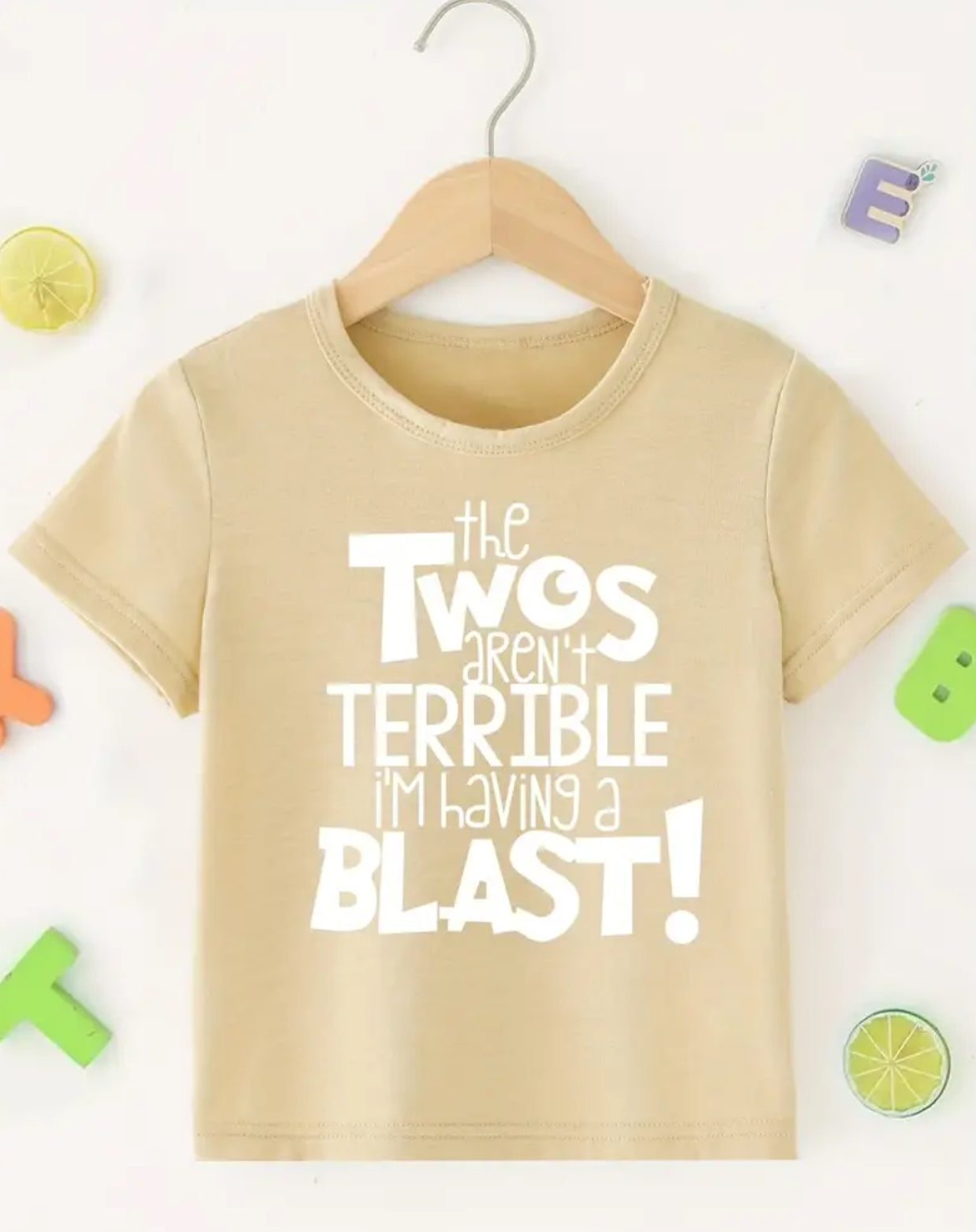 “Terrible Twos Are A Blast” T-Shirt, Kids Clothes