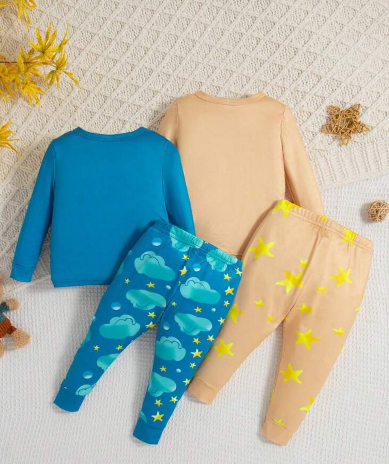 2pcs “Luminous Elephant & Moon” 🌙 🐘 Long Sleeve Top And Long Pants Pajamas Set