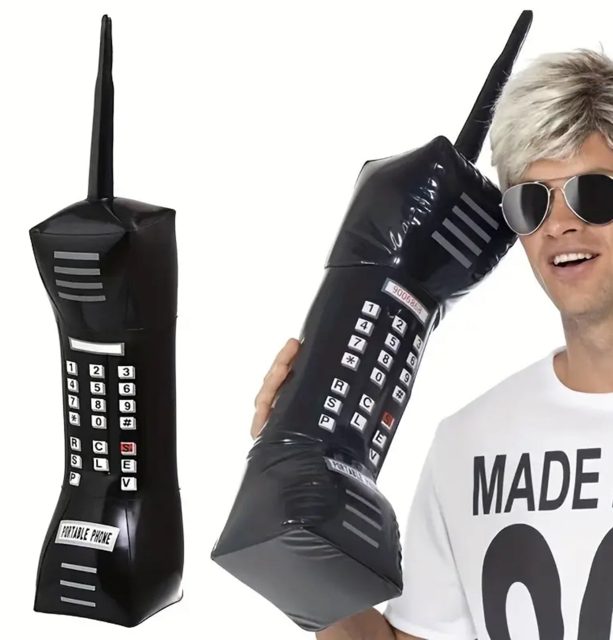 Inflatable Beach Party Prop,  80’s Brick Retro Phone