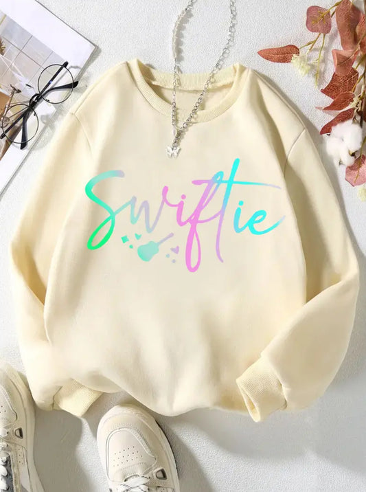 "Fashion SWIFTIE" Qafa e rrumbullakët e rehatshme, xhup, rinore