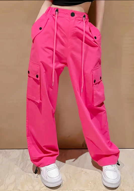 Street Wear Joggers, Multi-Pocket Funky Cargo Pants for Youth