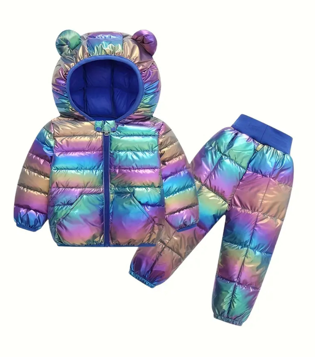 2-Piece ‘Sunshine Shimmers’ Toddler Winter Set, Hooded Jacket and Pants