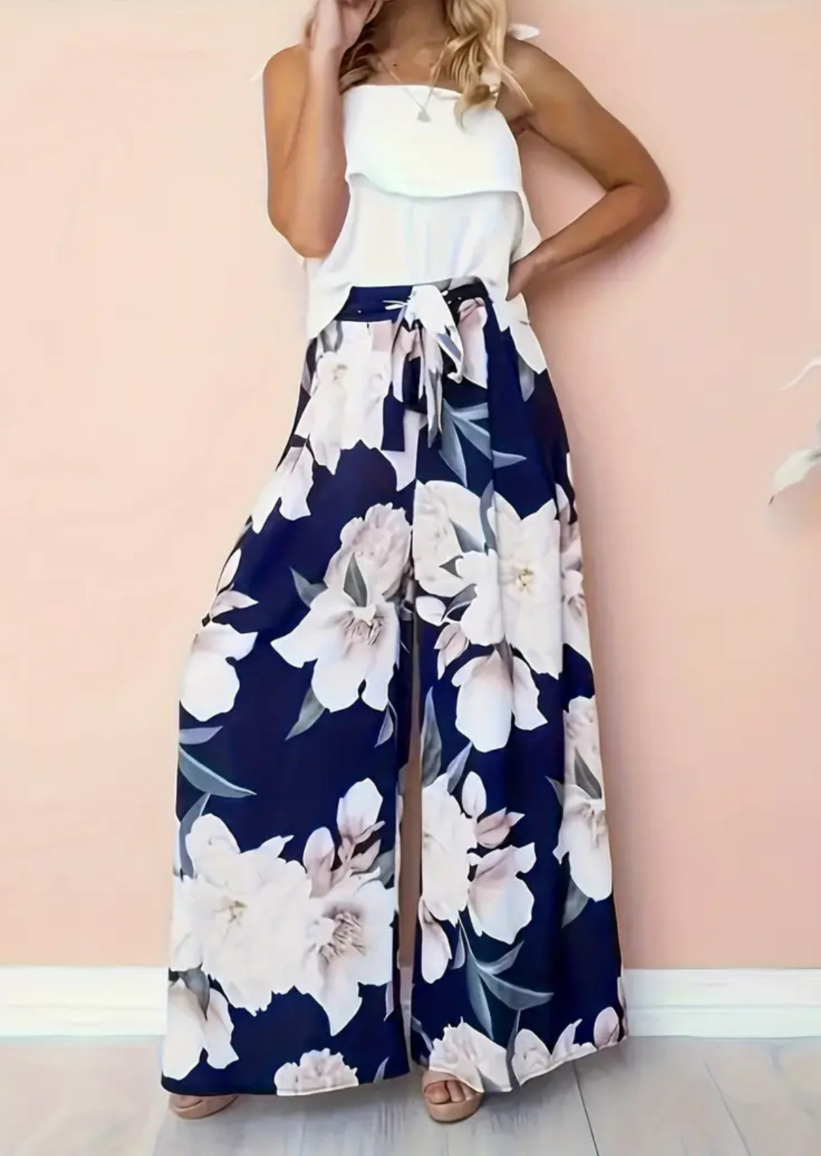 “Ashley” High Waist, Wide Leg Pants