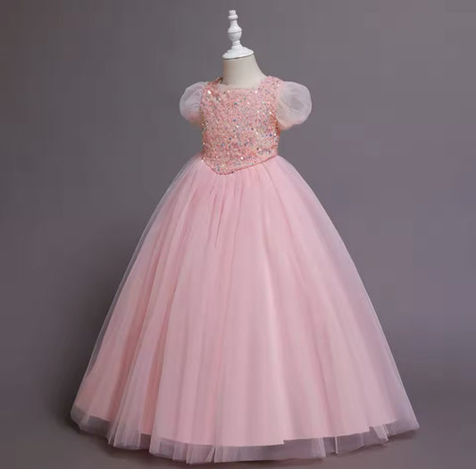 Sequin Tulle Princess Party Dress, Youth