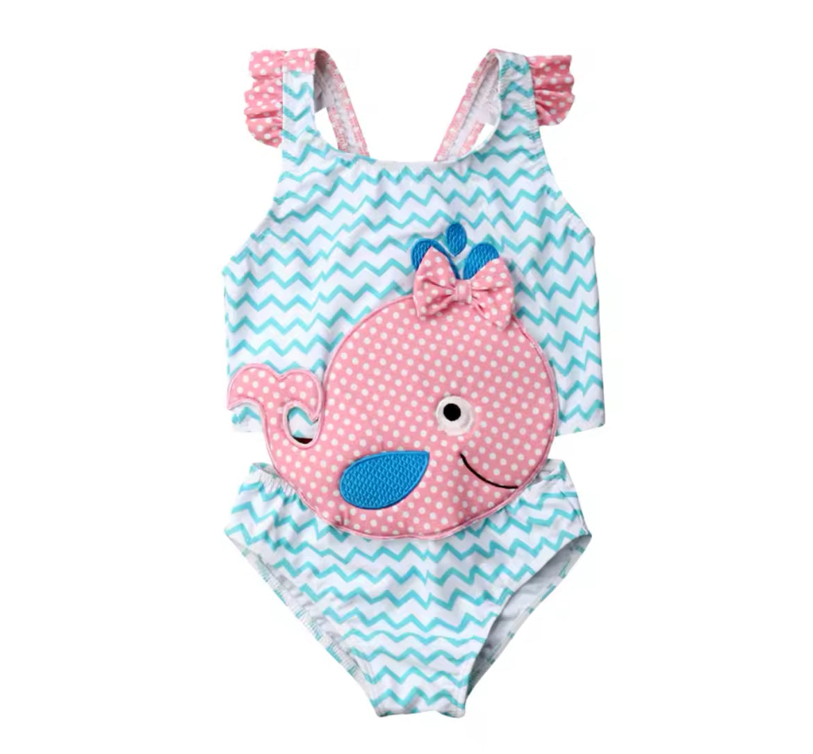 “Seahorses & Friends” Children's Ruffle Beachwear