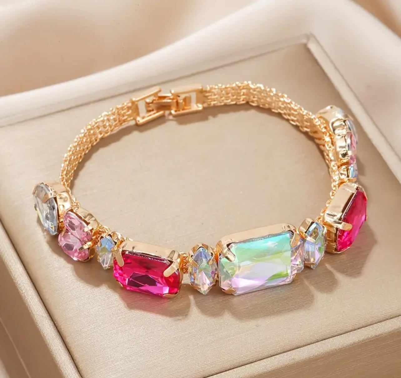 Colorful Gemstones, Tennis Bracelet For Women & Girls