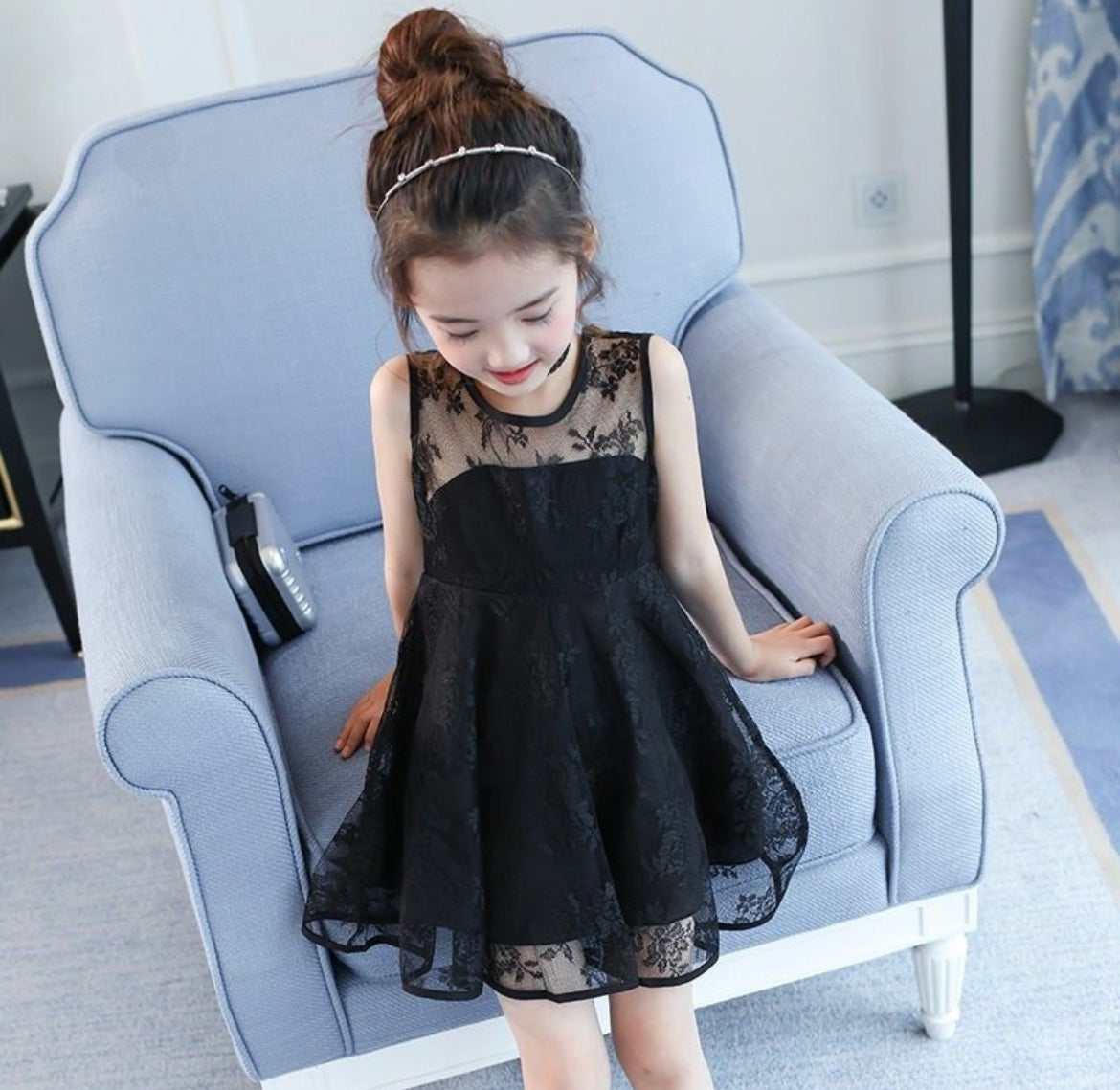 ‘Little Black Dress’ Elegant Sleeveless Dress for Girls 