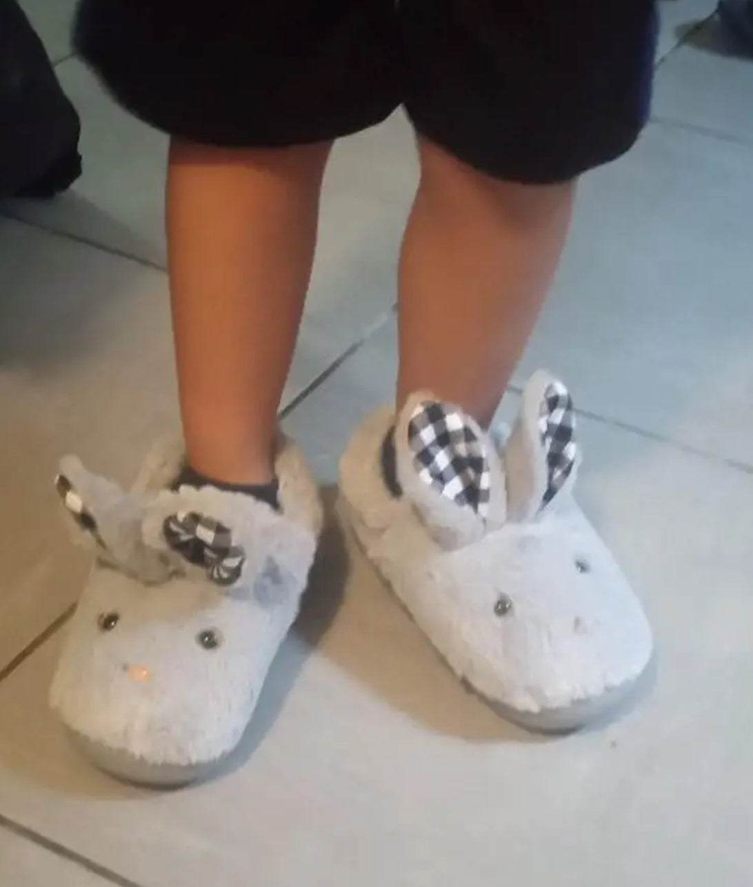 “Silly Rabbit”  Furry Slip-On House Slippers - Soft, Non-Slip, Comfortable & Warm, Youth