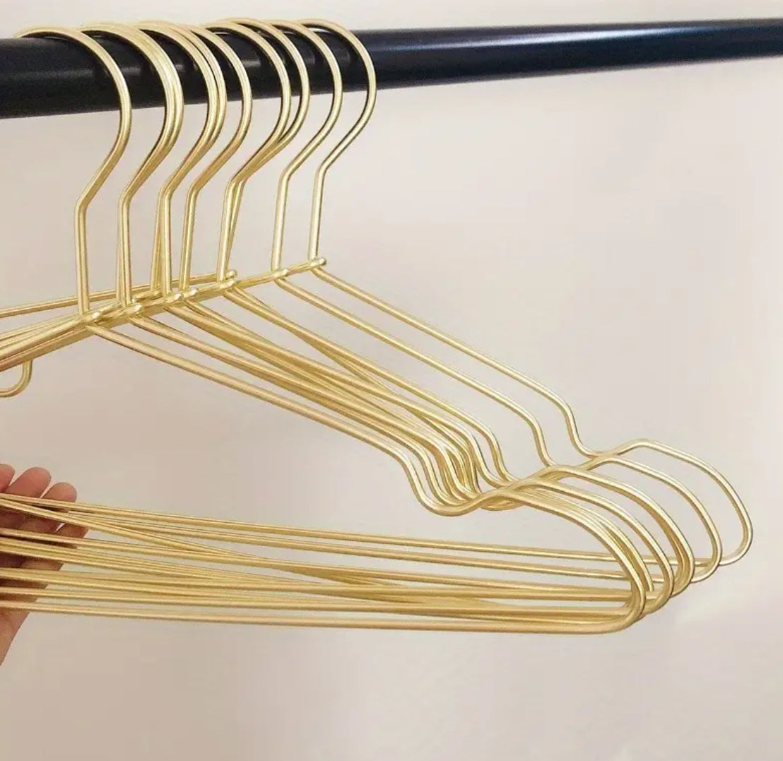 12.5" Gold Metal Baby Clothes Hanger, 10Pack, With or Without Clips