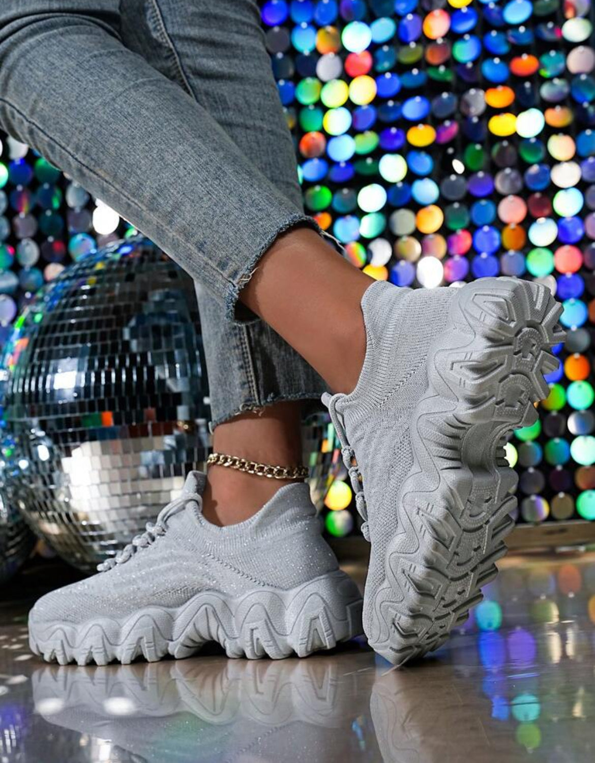 ‘Wave’ Sole Spot Detail Women’s Sneakers