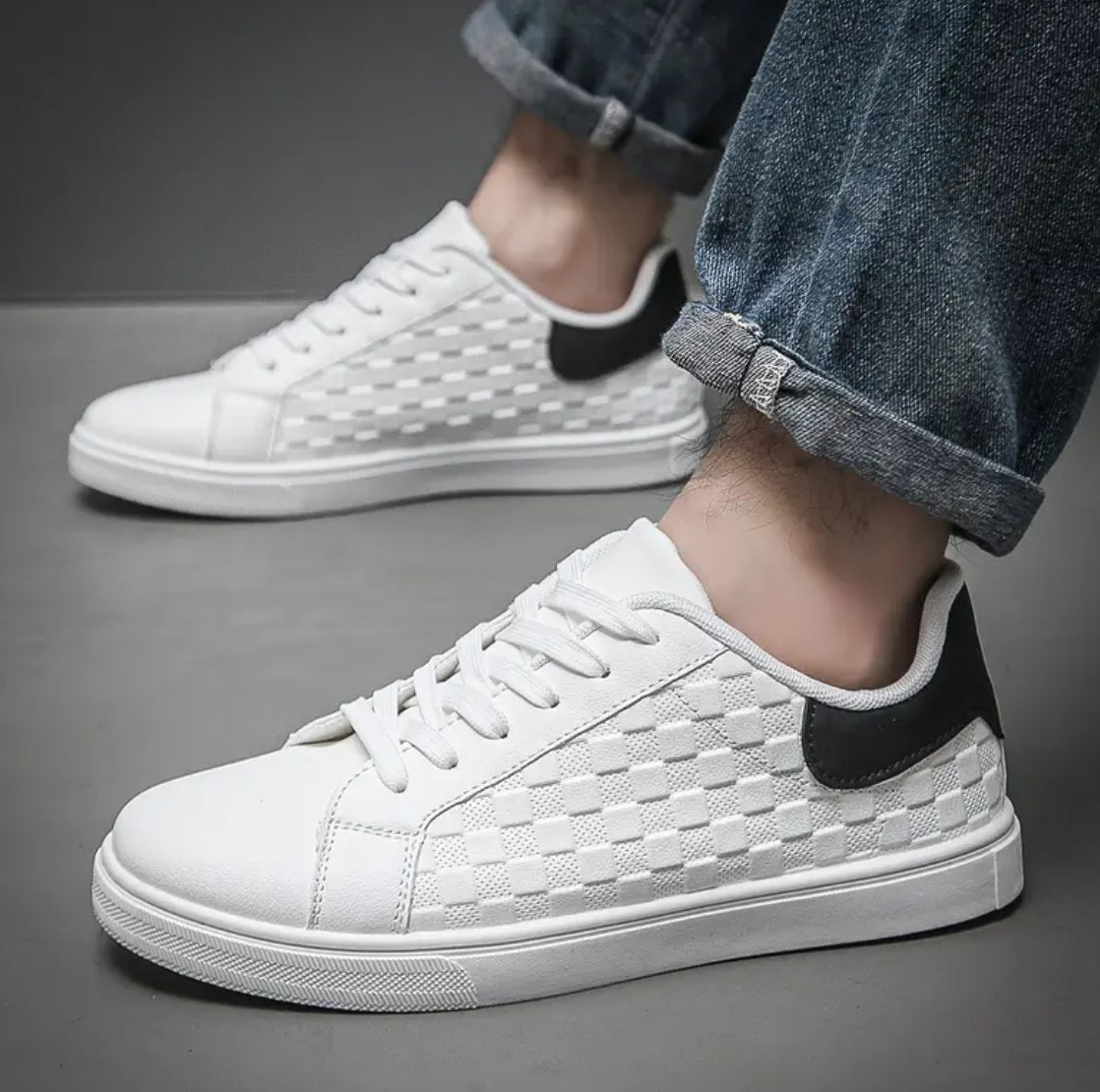 Men's Plaid, Non Slip Low Top Casual Shoes