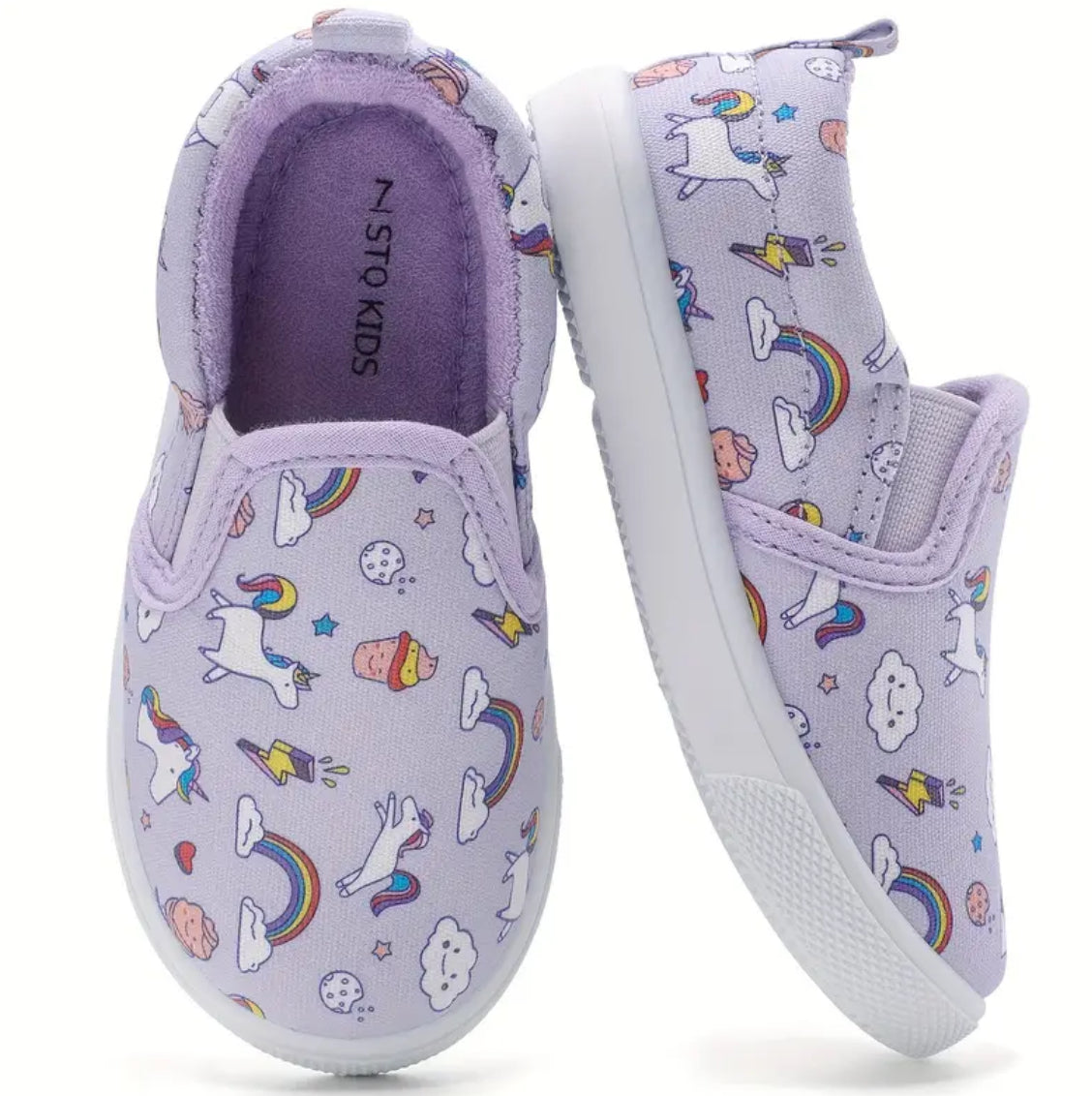 “Sharks, Monsters & Friends” Low Top Canvas Shoes For Boys, Lightweight Non-slip Sneakers