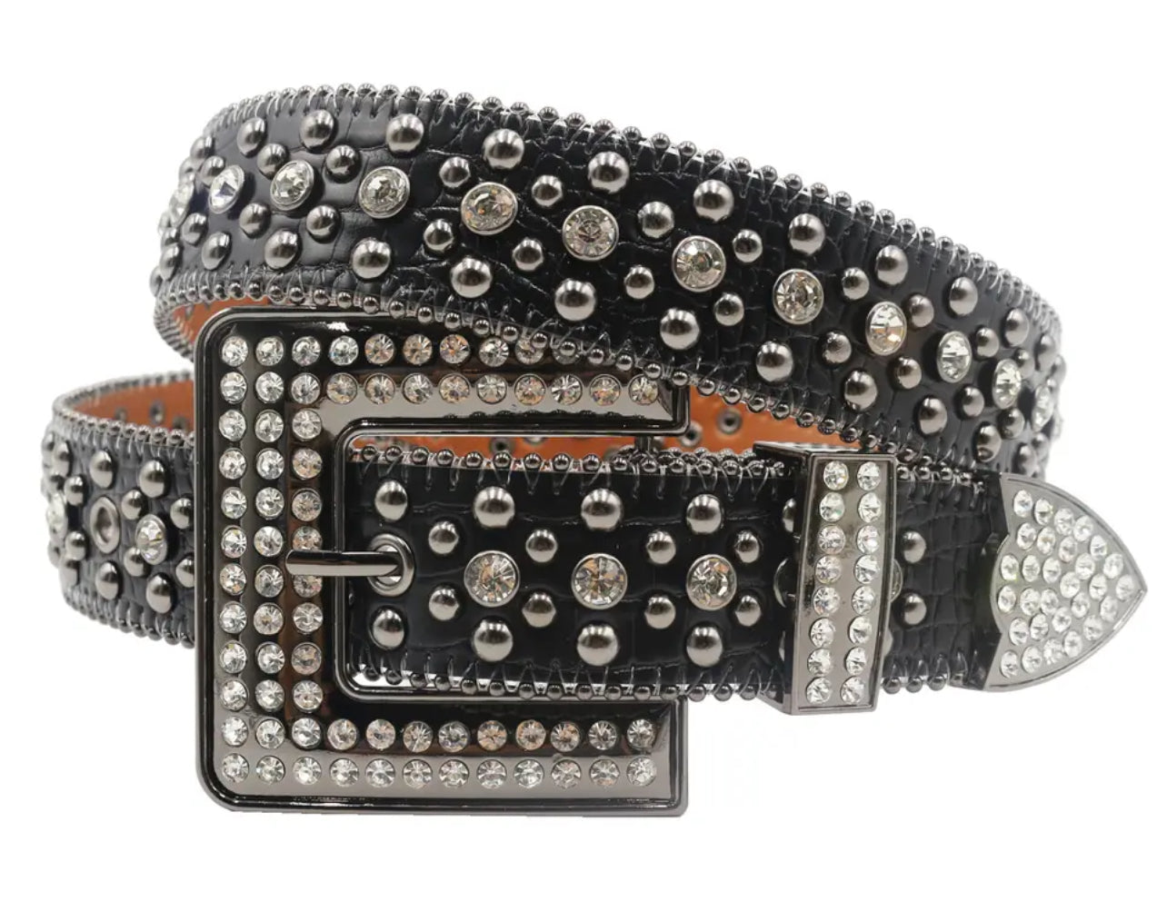 Hot Rhinestone Studded Belts Studded Leather Belts