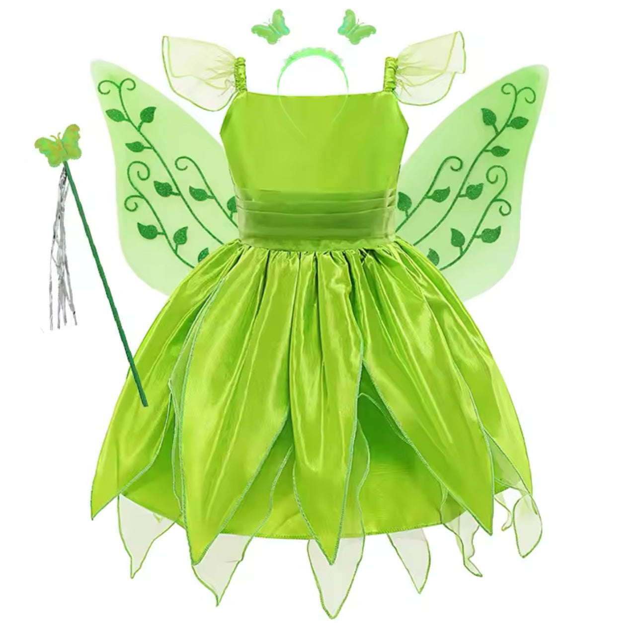 Kostum për vajzat Fairy Tinker Bell Party, Dresses Princess Fancy