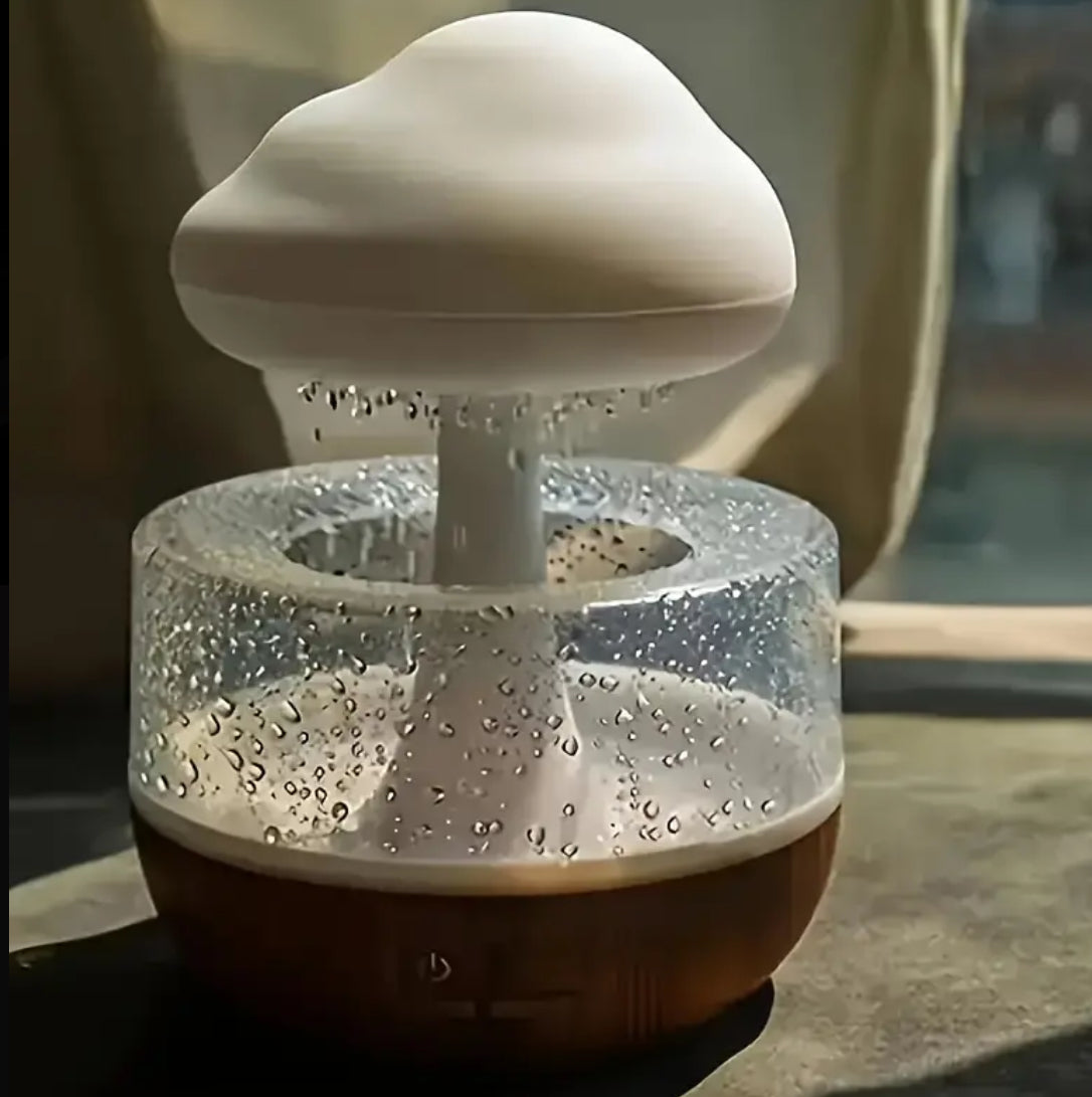 Mushroom Rain Cloud Humidifier with 7-Color LED Night Light