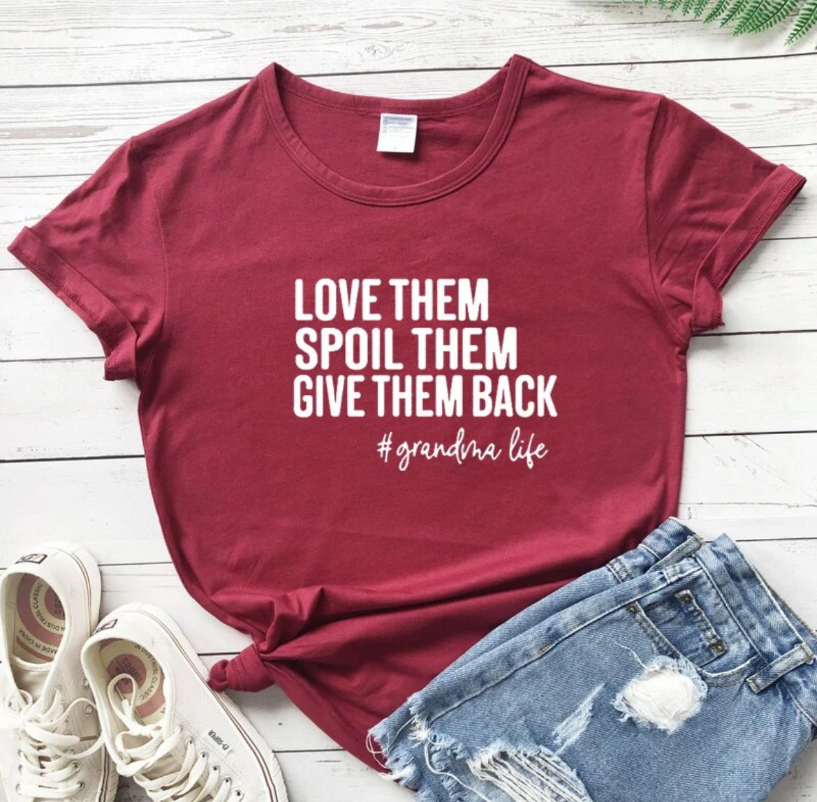 Love Them Spoil Them Give Them Back, Casual Women Short Sleeve