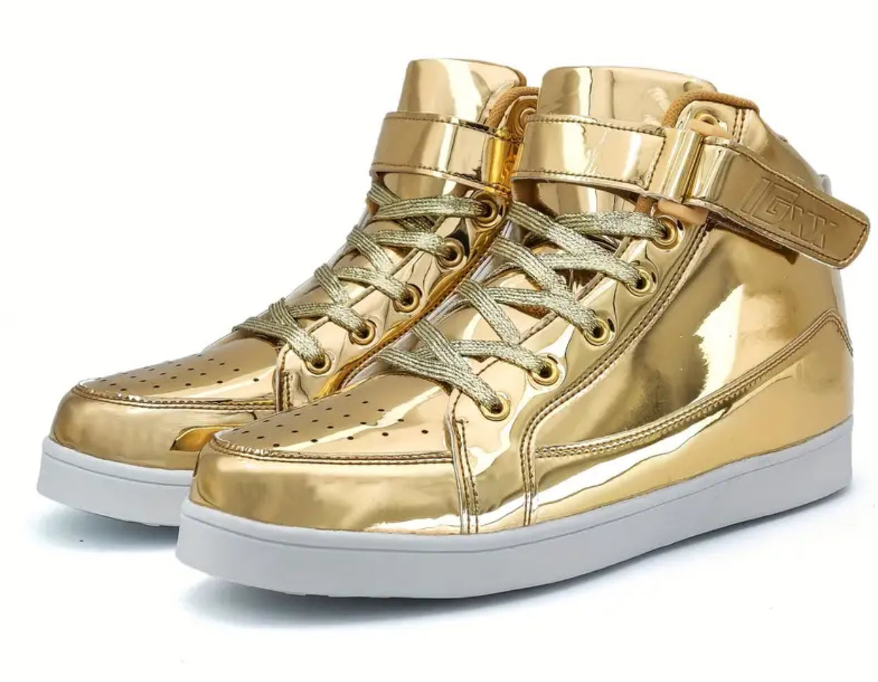 Boys, High Top, Metallic Sneakers