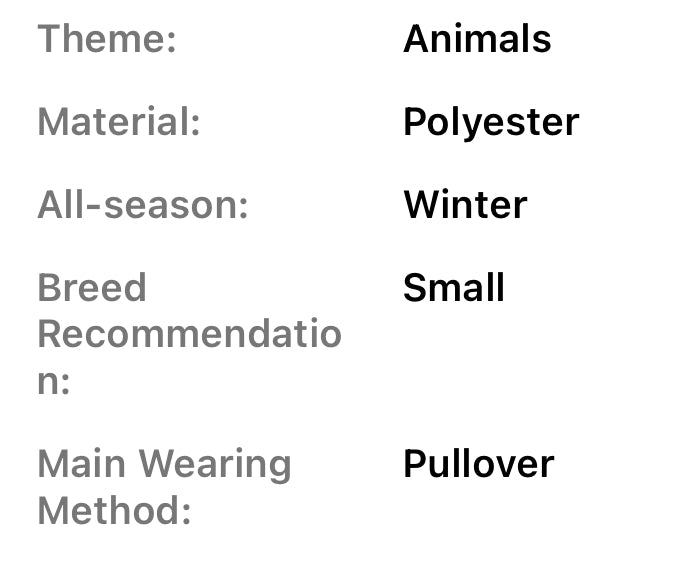 1pc Winter Reindeer Costume, Cozy Pullover for Small Breeds 🦌