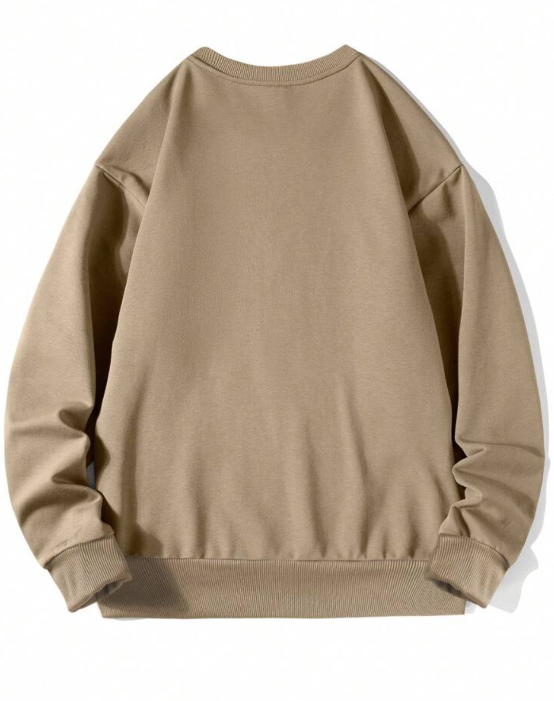 Crew Neck Long Sleeve Sweatshirt, Men's Casual Solid Color, Sugar 🎩 Daddy Collection