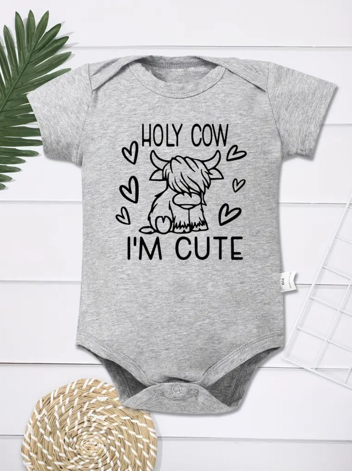 "Holy Cow I'm Cute" Baby Onesie