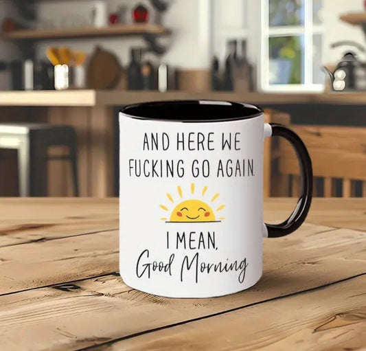 Taza de café de cerámica de 11 oz con la frase “Buenos días”, regalos únicos