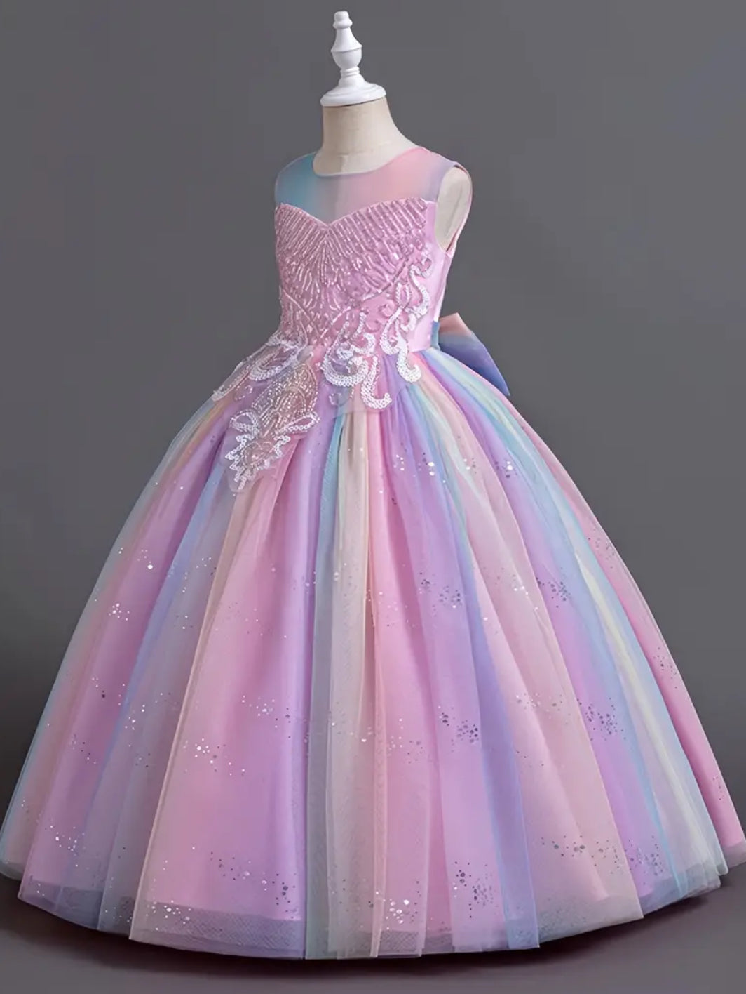 Lace & Tulle Rainbows & Bows Princess Dress