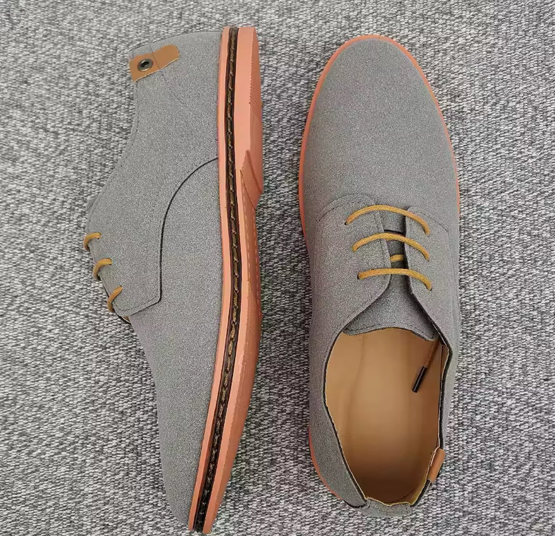 Zapatos de vestir clásicos Oxford de piel de ante para hombre