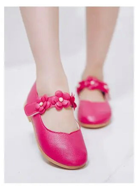 Elegant Flower Solid Color Mary Jane Shoes