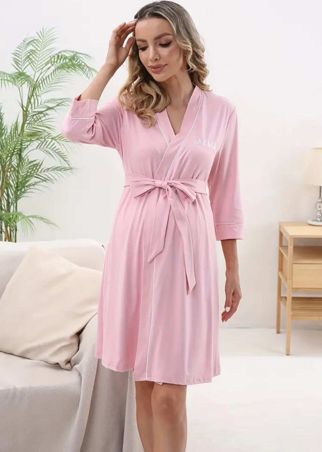 “Hospital Floral Elegant Robe” Delivery, Nursing, Maternity Sleepwear