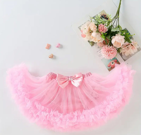 Tutú de princesa con lazo para niña, color rosa y dulce