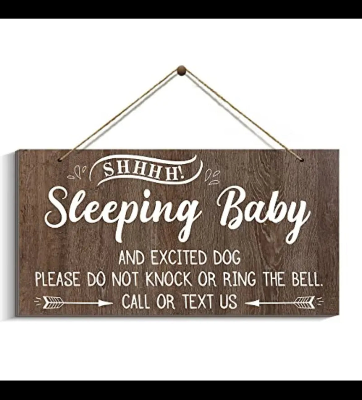 Sleep Sign Plaque Decoration For Front Door, Don't Ring Doorbell, Baby 🌙🌟 Bumps Collection