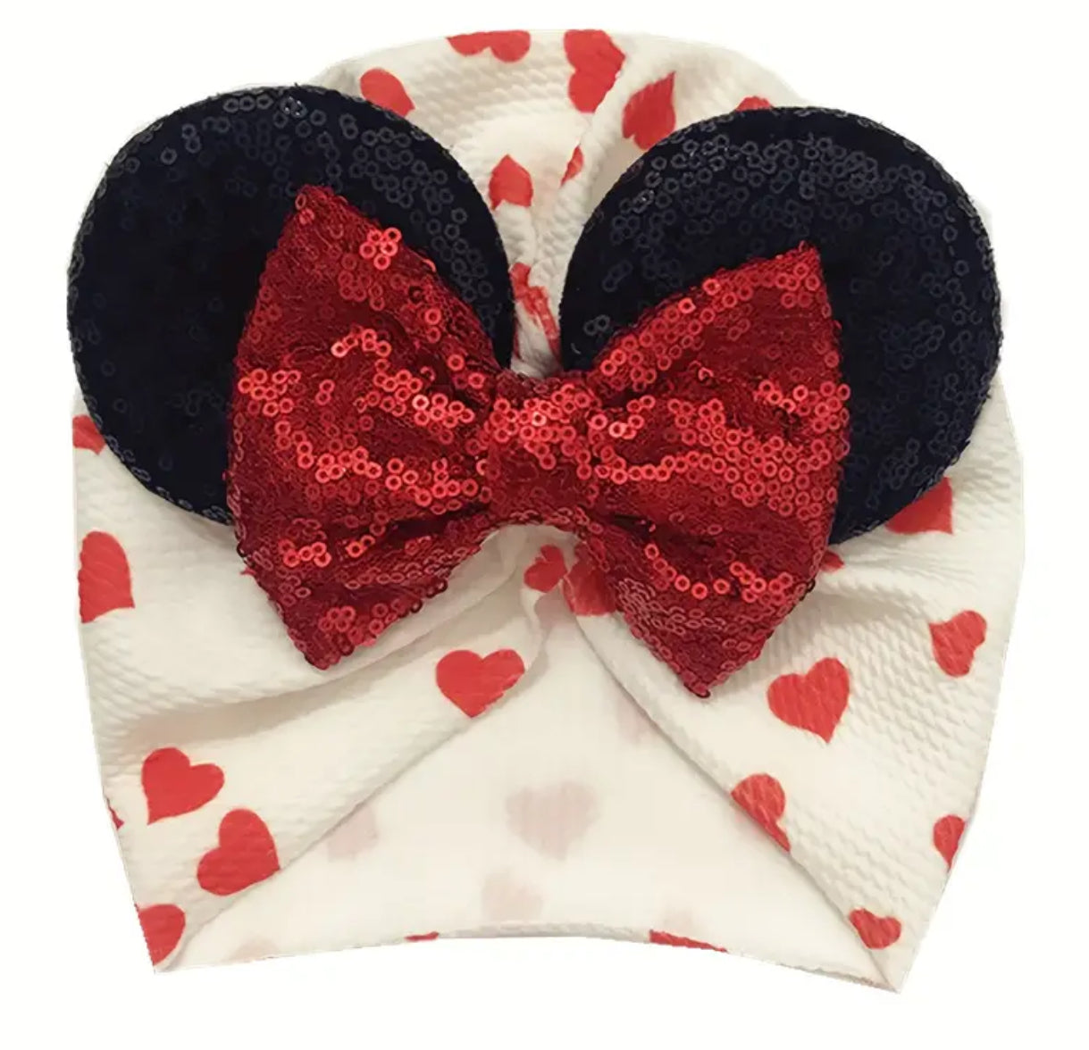 Lazo de lentejuelas de Minnie Mouse, banda para el cabello