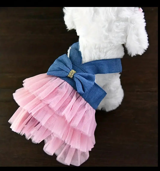 Pink Posh, Pet Skirt Dog Suspender Mesh Skirt, Glam 🐾 Paws Collection