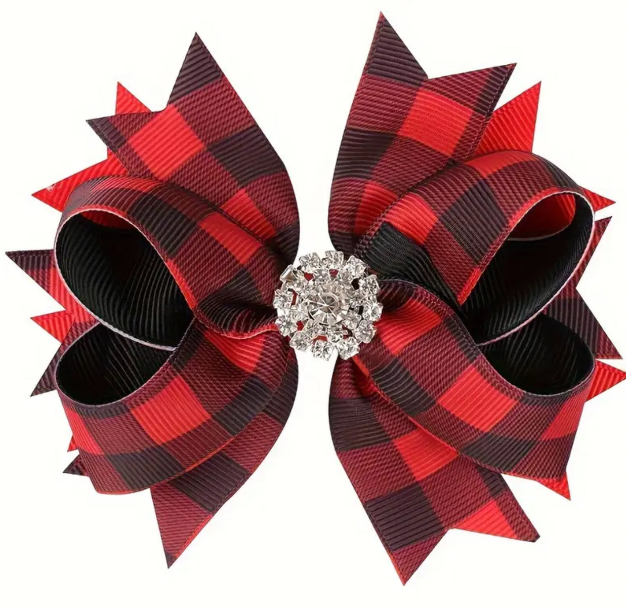 “Holly” Plaid Bow Tie Hair Pins