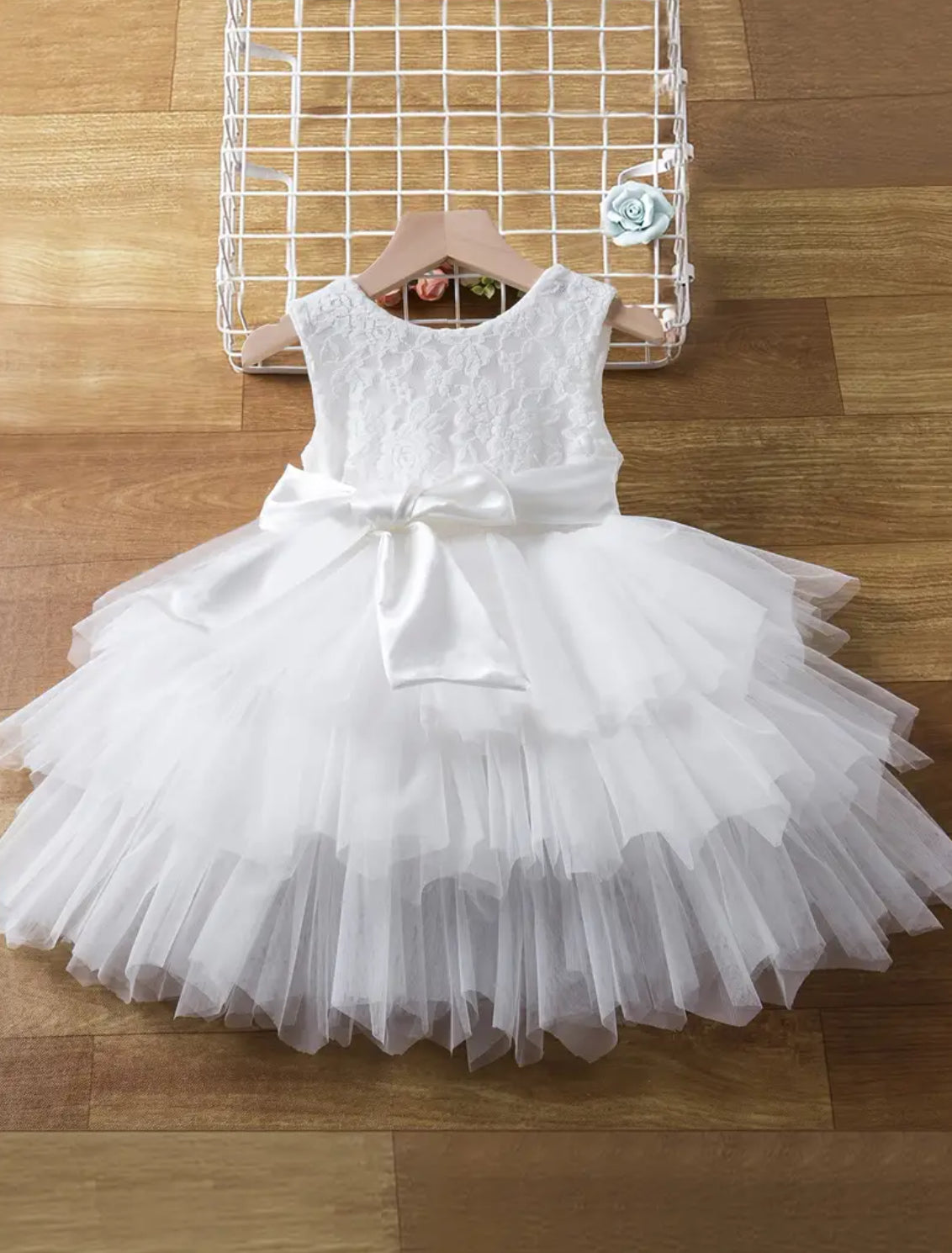 Little Angels 👼🏼 White Lace Baby Dedication Dress