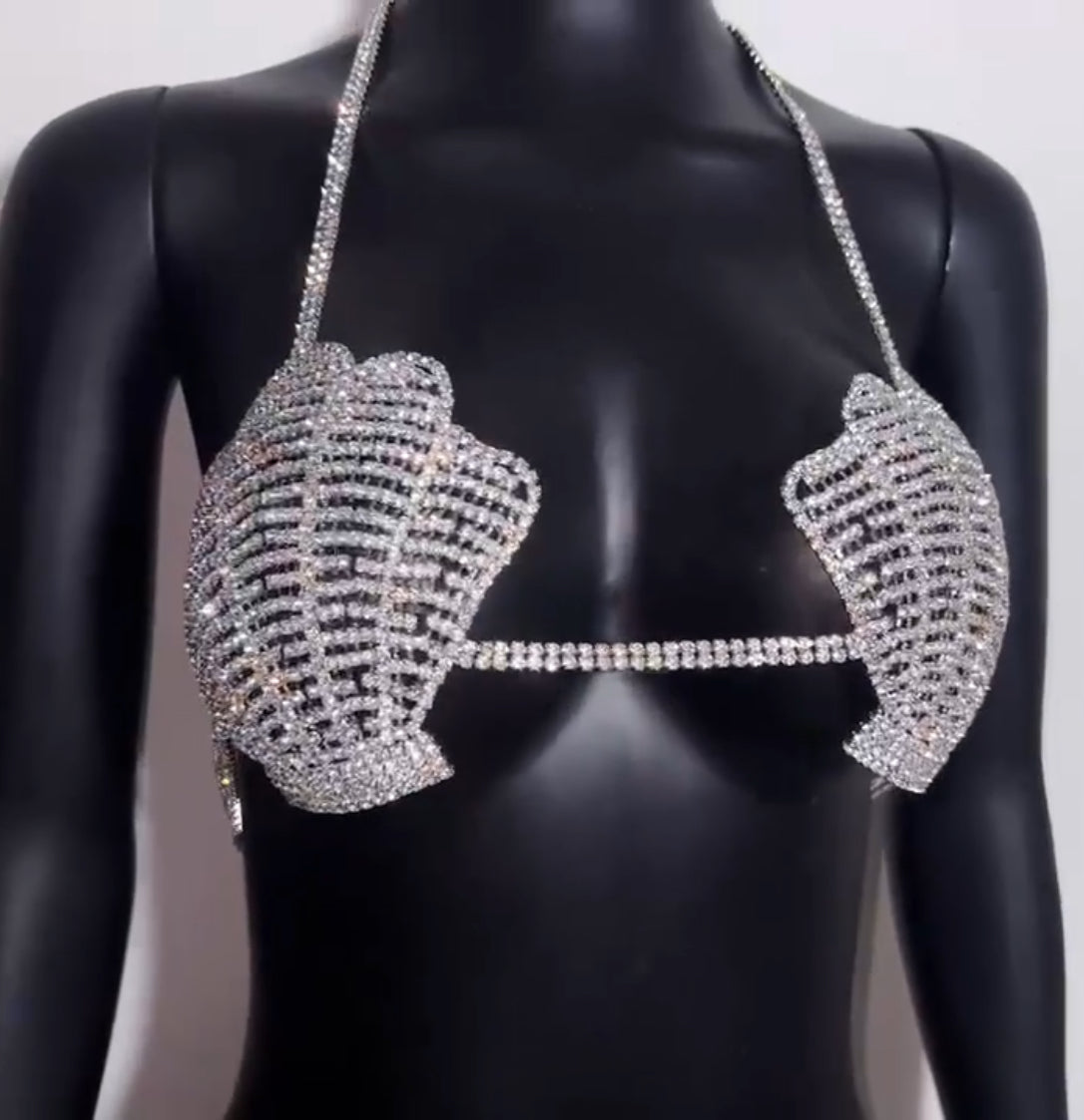 ‘Rhinestone Sea Shells’ Glamorous Bikini Body Chain