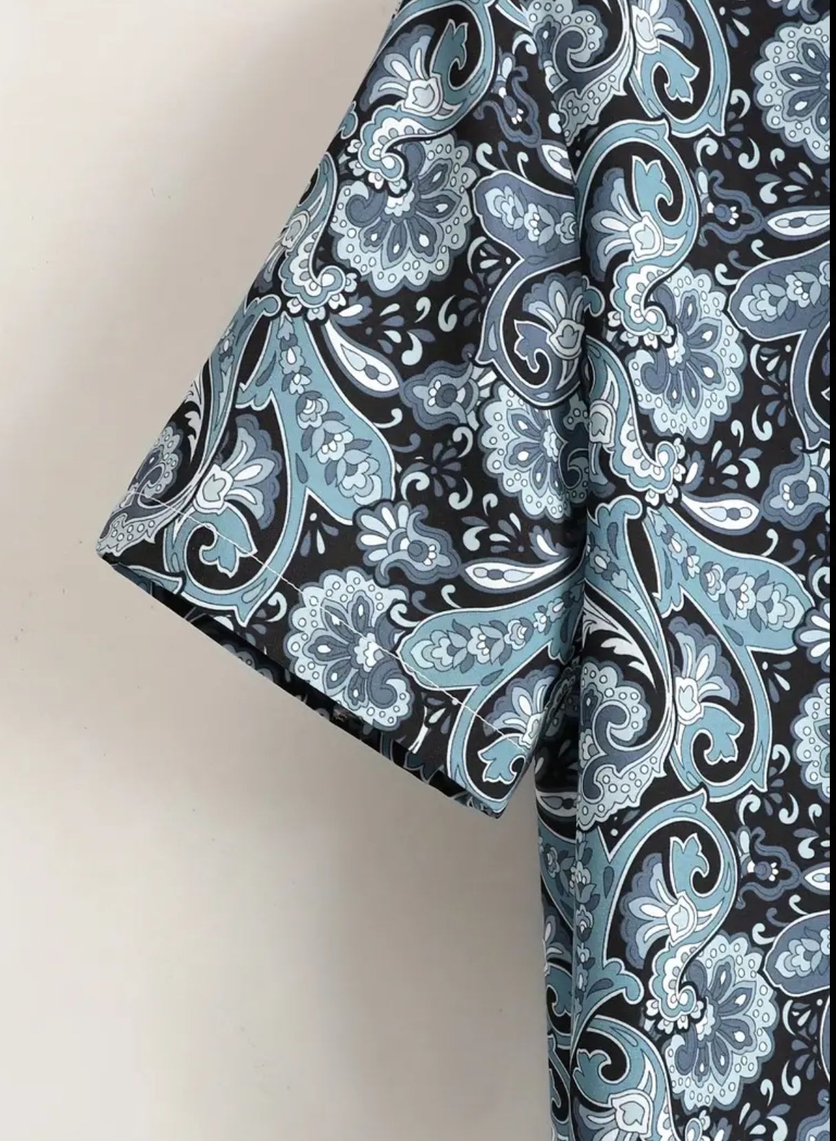 High Quality Cotton, Men Shirts, Trendy Blue Paisley Pattern