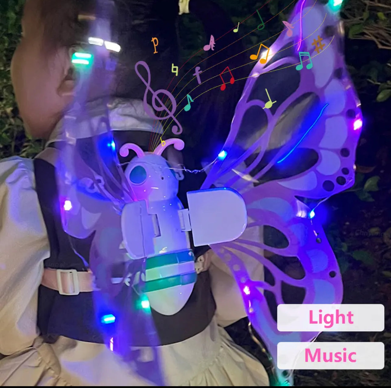 Electric Butterfly Wings with Lights, Fairy Wings for Kids