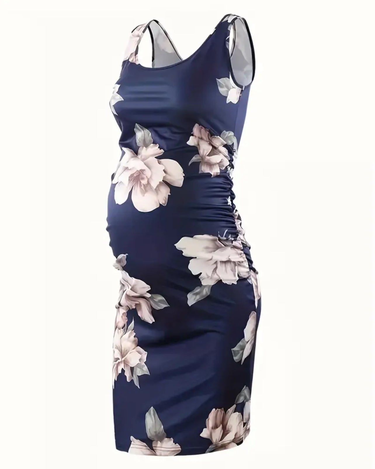 Flowers in Bloom Maternity Elegant Sleeveless Dress