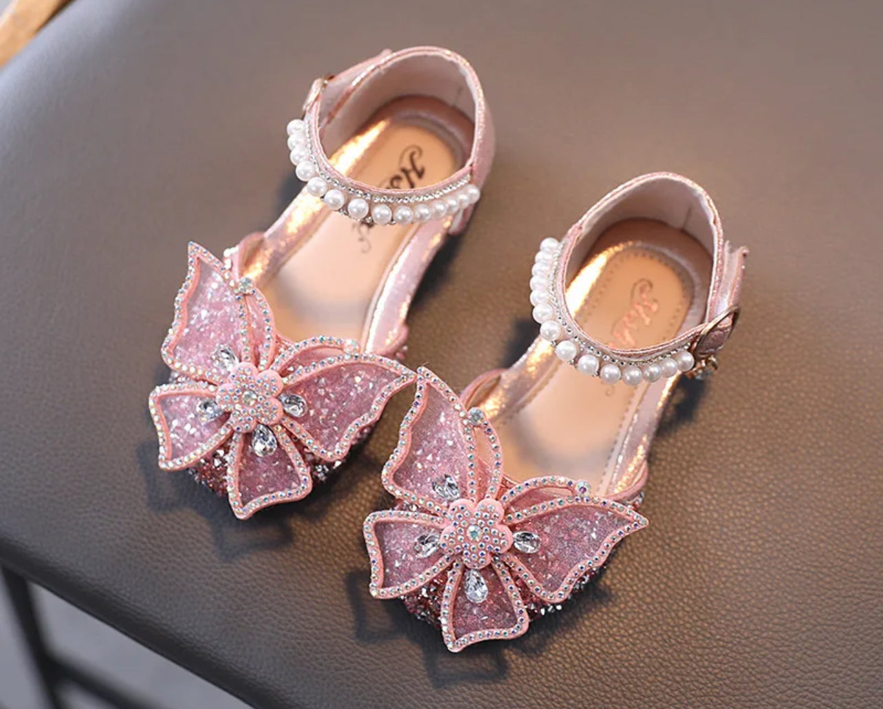 Sequins Rhinestone & Bows Girls Princess Shoes, Glam ✨ Babies Collection