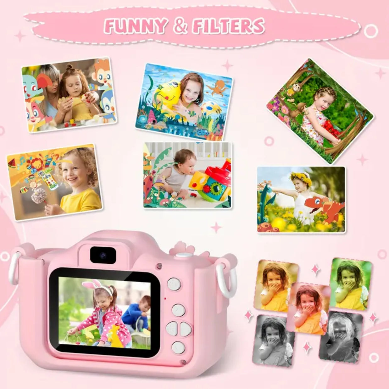 1pc, Unicorn HD Camera, Suitable For 3-12 Years, 32GB Card