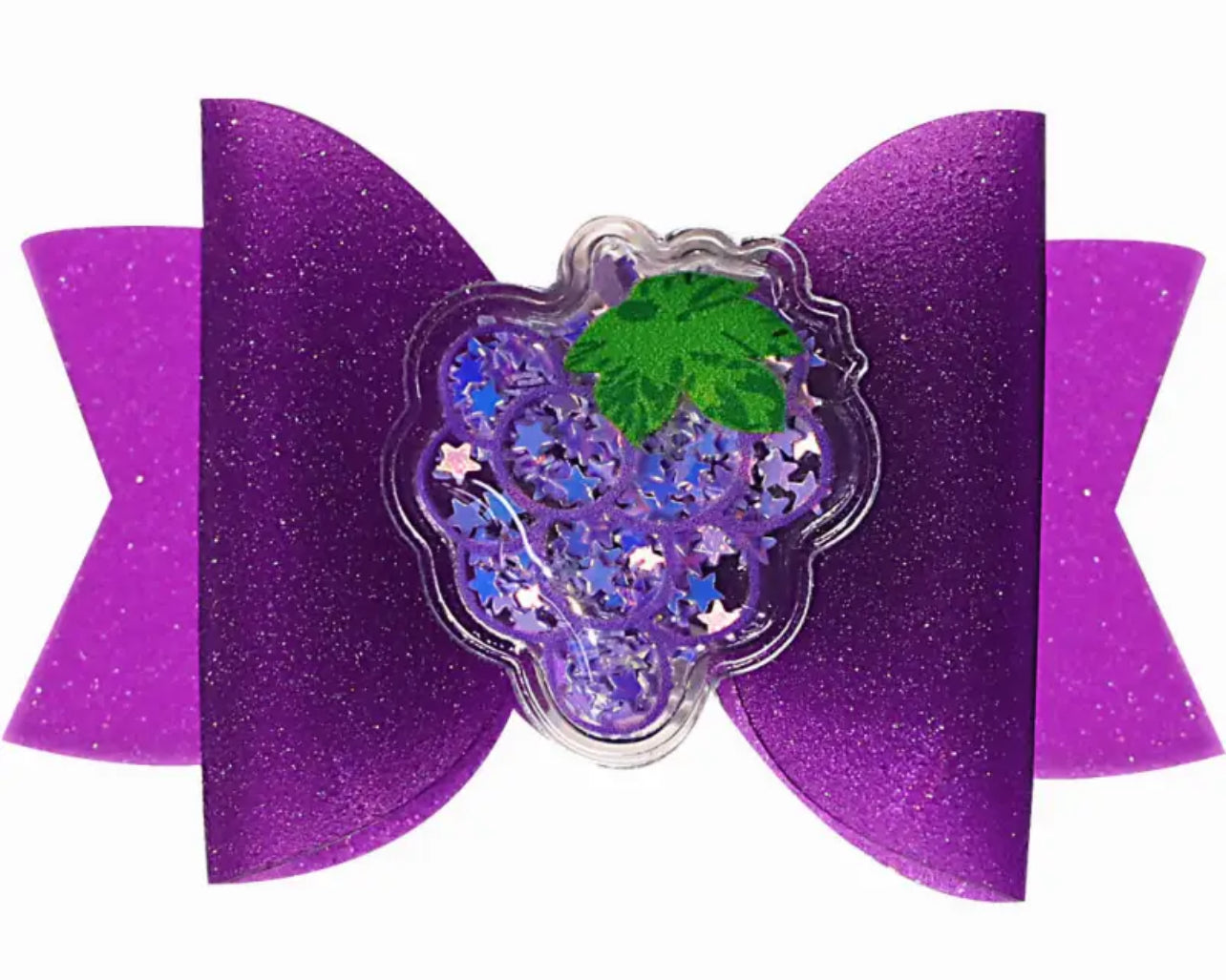 Waterproof Glitter Jelly Bows with Clips 3”