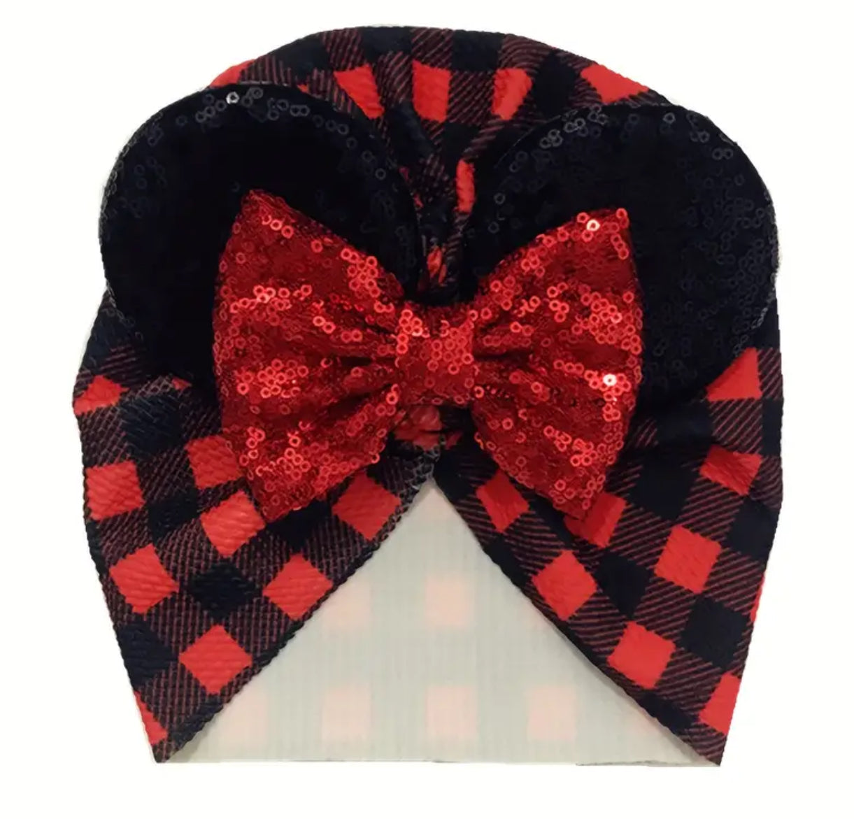 Lazo de lentejuelas de Minnie Mouse, banda para el cabello